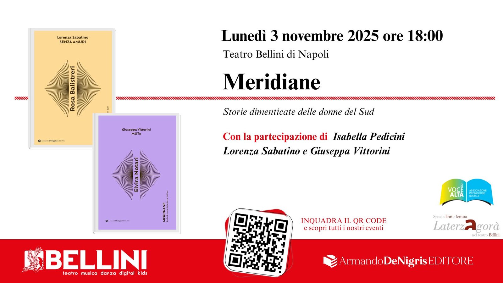 Presentazione Collana Meridiane al Teatro Bellini di Napoli