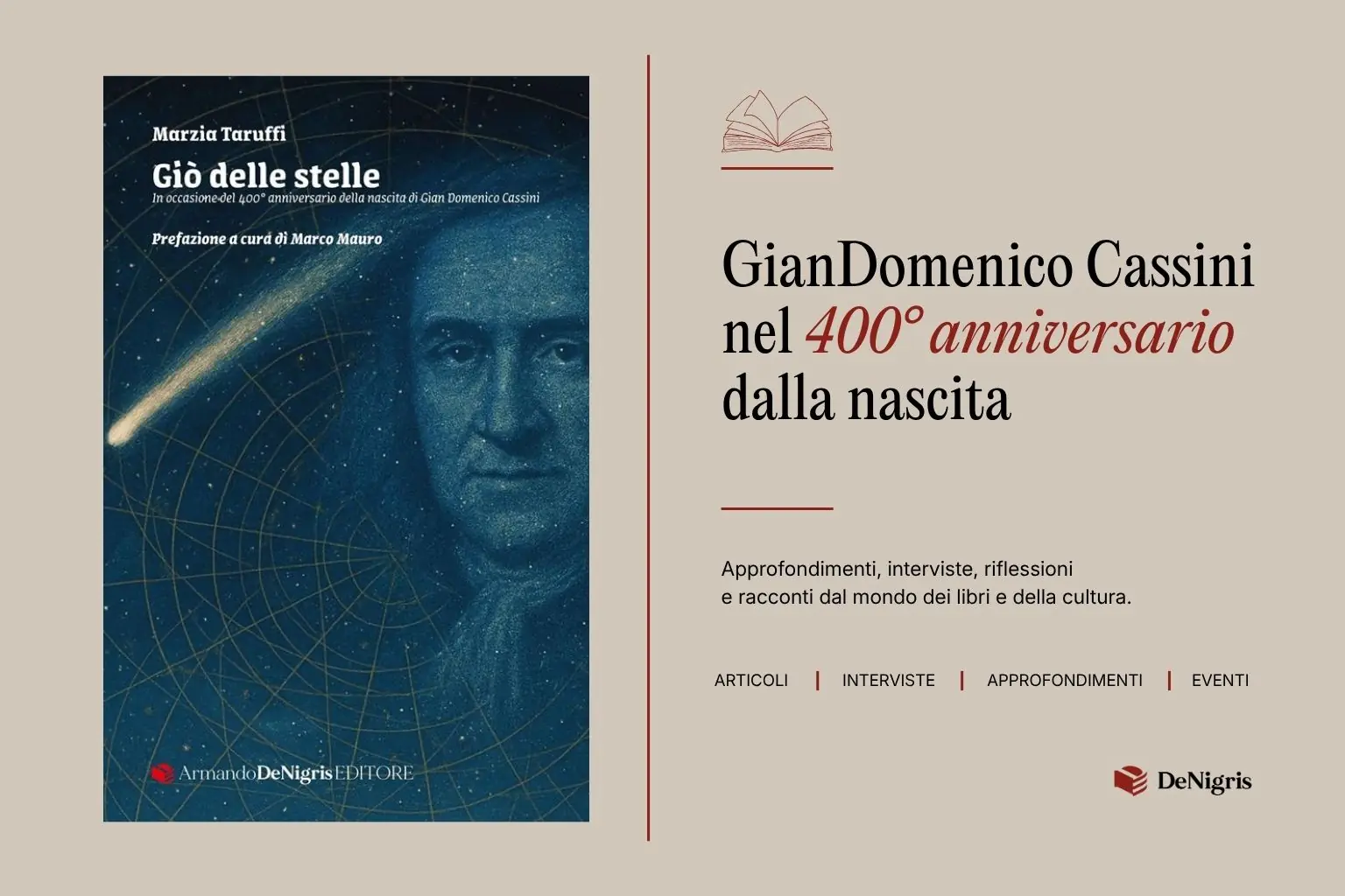 Romanzo su Gian Domenico Cassini nel 400° anniversario della nascita