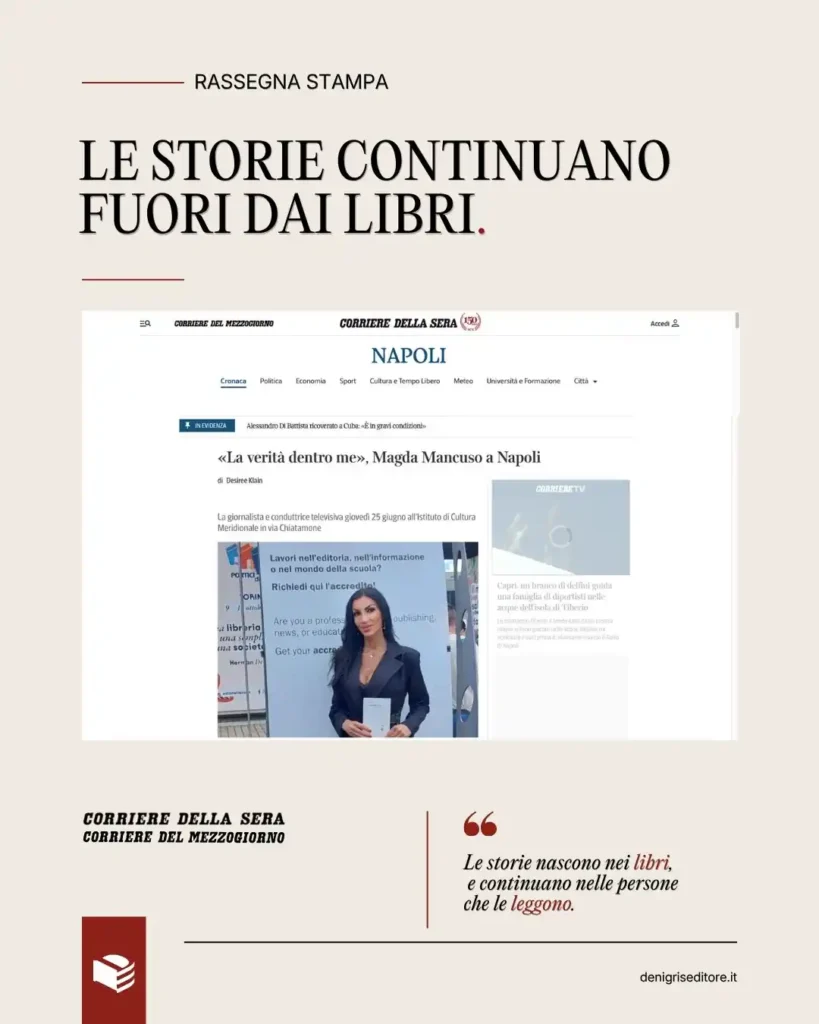 Magda Mancuso a Palazzo Arlotta sul Corriere del Mezzogiorno