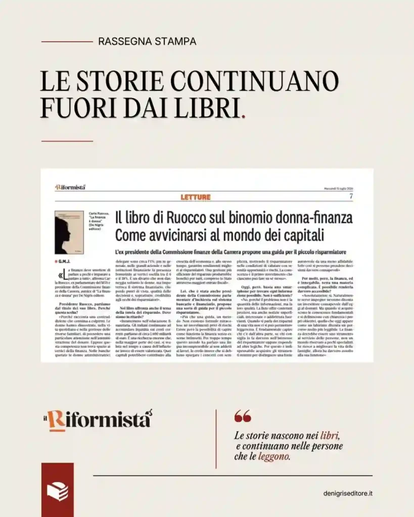 Donne e finanza consapevole nel libro di Carla Ruocco recensito dal Riformista