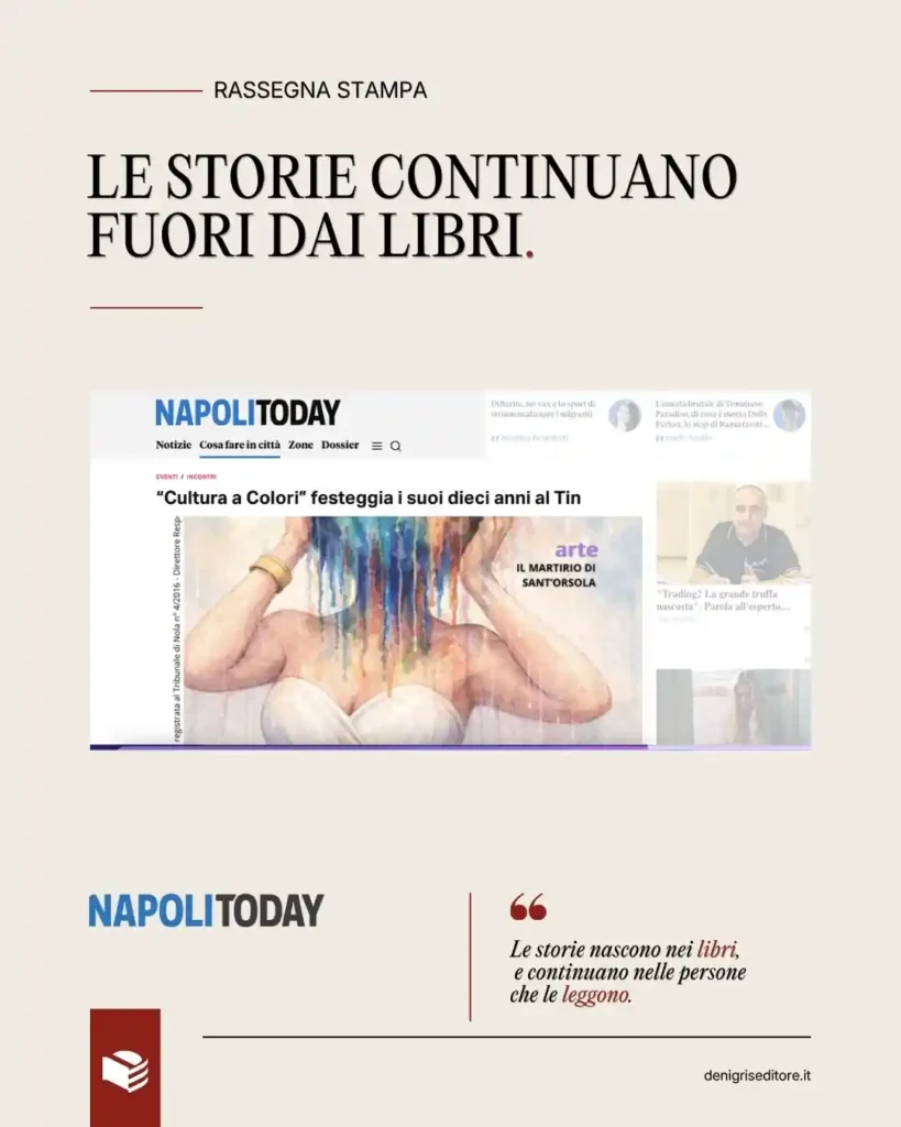 10 anni di Cultura a Colori raccontati da NapoliToday con il premio a De Nigris Editore