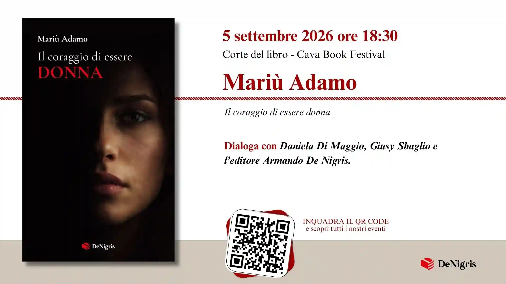 Mariù Adamo al Cava Book Festival – Il coraggio di essere donna